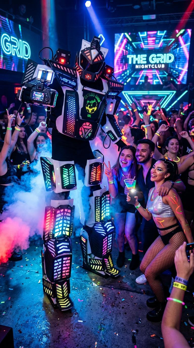 Rent Our Led Party Robot