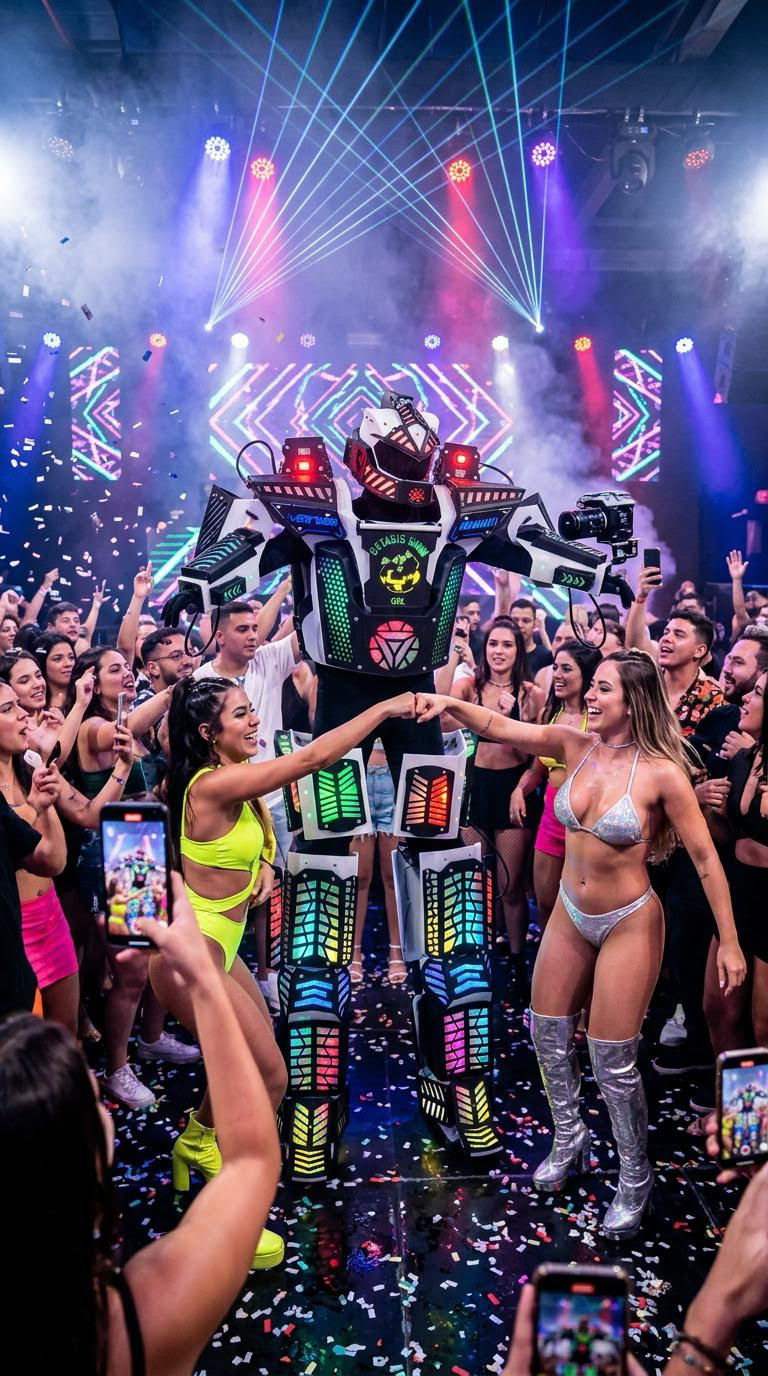 Rent Our Led Party Robot