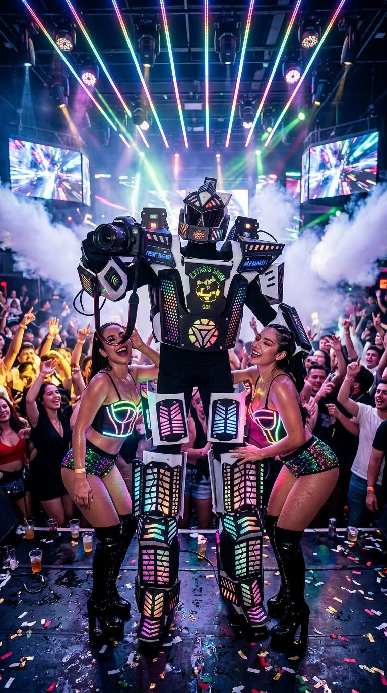 Rent Our Led Party Robot